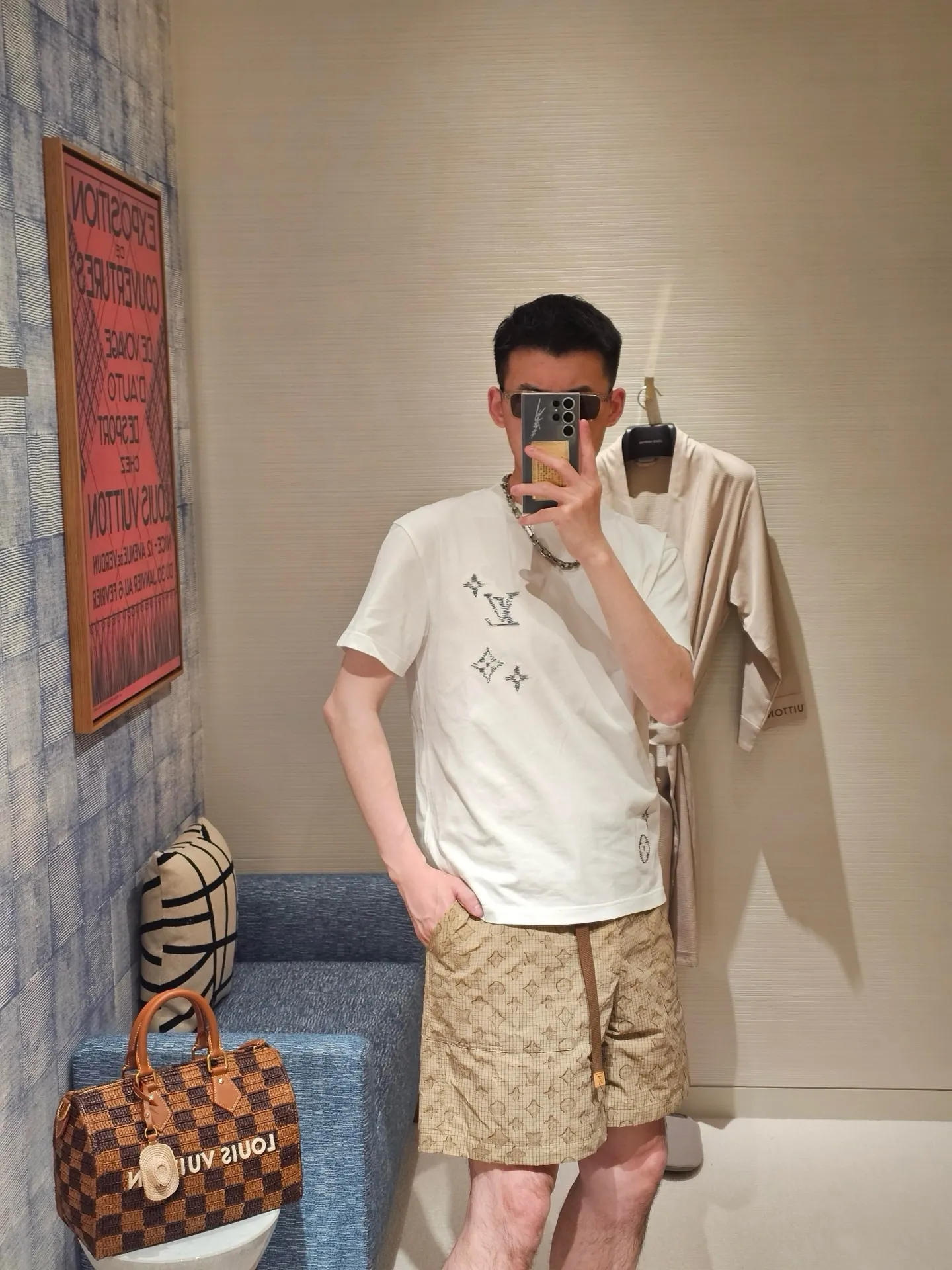 Louis Vuitton/Louis Vuitton old flower all-over jacquard tear-resistant shorts